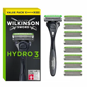 Бритва Wilkinson Sword Hydro 3 для мужчин, станок + 9 сменных кассет synthetic.ua - Фото 1
