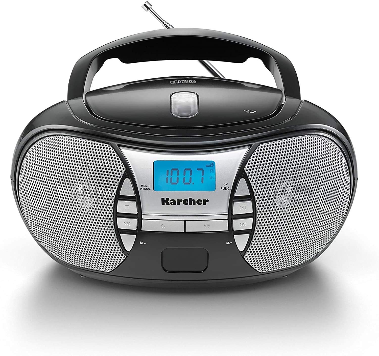 Портативный CD-радиоприемник Karcher RR 5025-B (FM-радио, питание от батареи/сети, AUX-вход) черный, фото №1