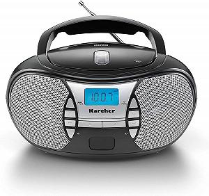 Портативный CD-радиоприемник Karcher RR 5025-B (FM-радио, питание от батареи/сети, AUX-вход) черный - Фото 1