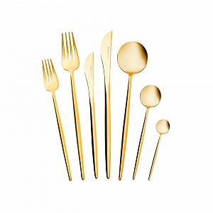 Набір столових приборів Karaca Jupiter Premium Boxed Shiny Gold на 12 персон, 84 предмети - Фото 1