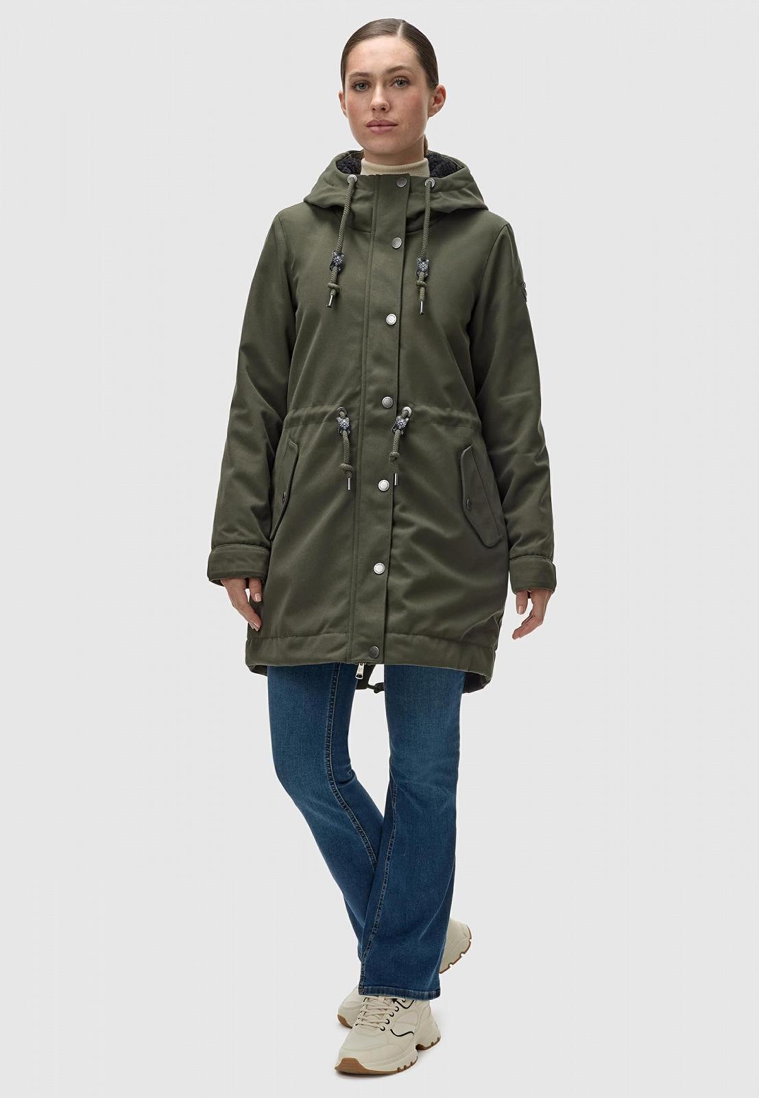 Пальто Ragwear YOUMODO Женская Водонепроницаемая Длинная Теплая Зимняя Куртка с Капюшоном из Тедди-Флиса Canny Canvas, фото №8