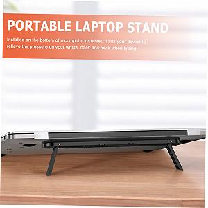 Подставка для ноутбука складная, регулируемая по высоте, компактная и портативная, подходит для ноутбуков и планшетов, самоклеящаяся конструкция для удобной транспортировки и эффективного использования synthetic.ua - Фото 1