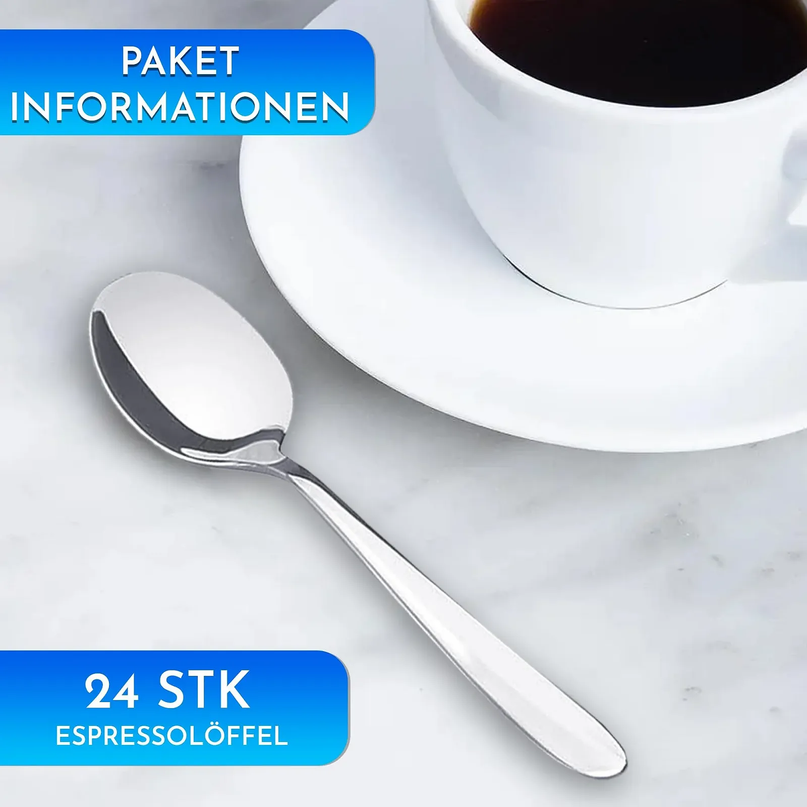 Ложка для еспресо Small Brand Series Model Нержавіюча сталь, набір з 24 штук, 11 cm, фото №2