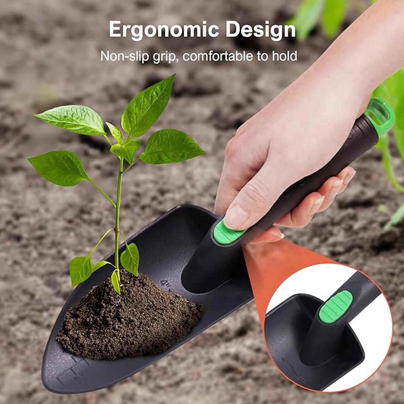 Лопата совковая садовый ручной, 28 см, пластиковый, фото №4