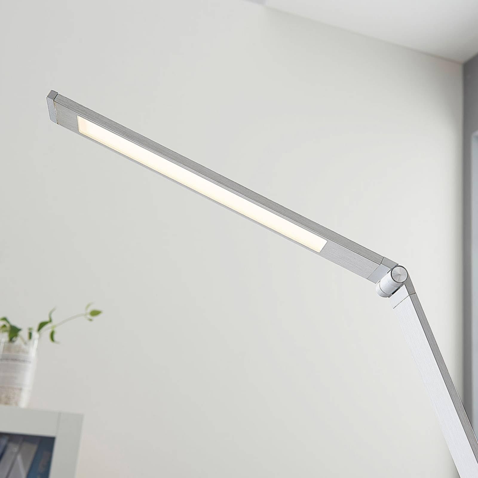 Настільна лампа Lucande Nicano LED димована Modern 1 лампа Алюміній, фото №9