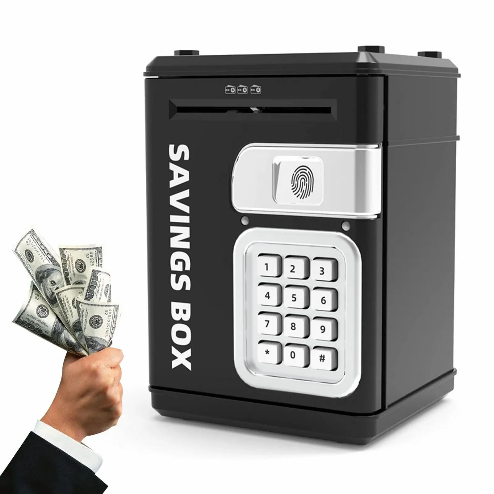 Скарбничка-сейф Дитяча з паролем та відбитком пальця ABS, фото №5