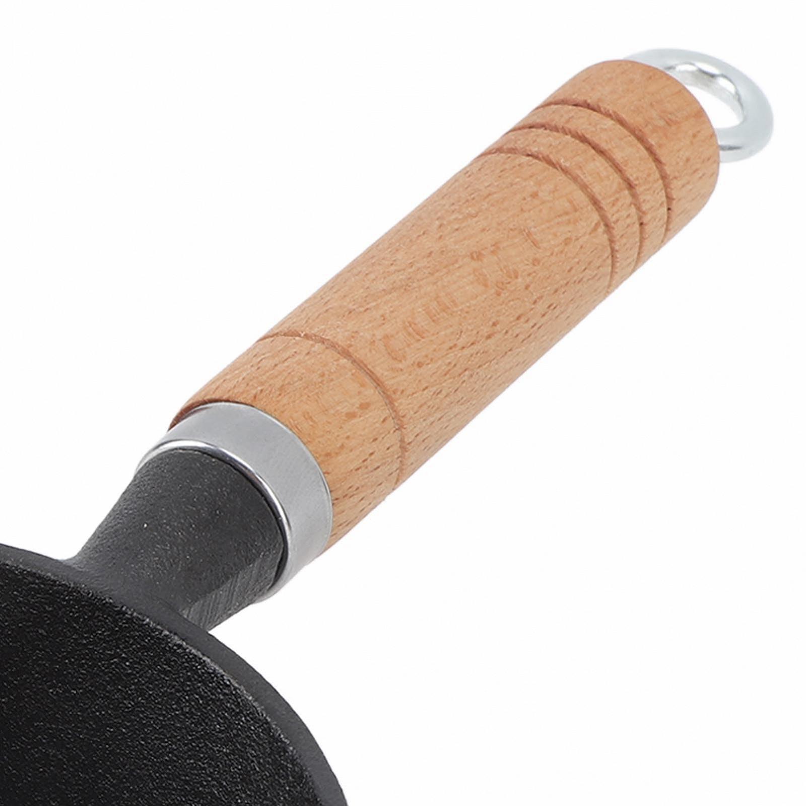 Сковорідка Qukaim Mini Cast Iron 13 x 5 см Дерев'яна ручка, фото №5