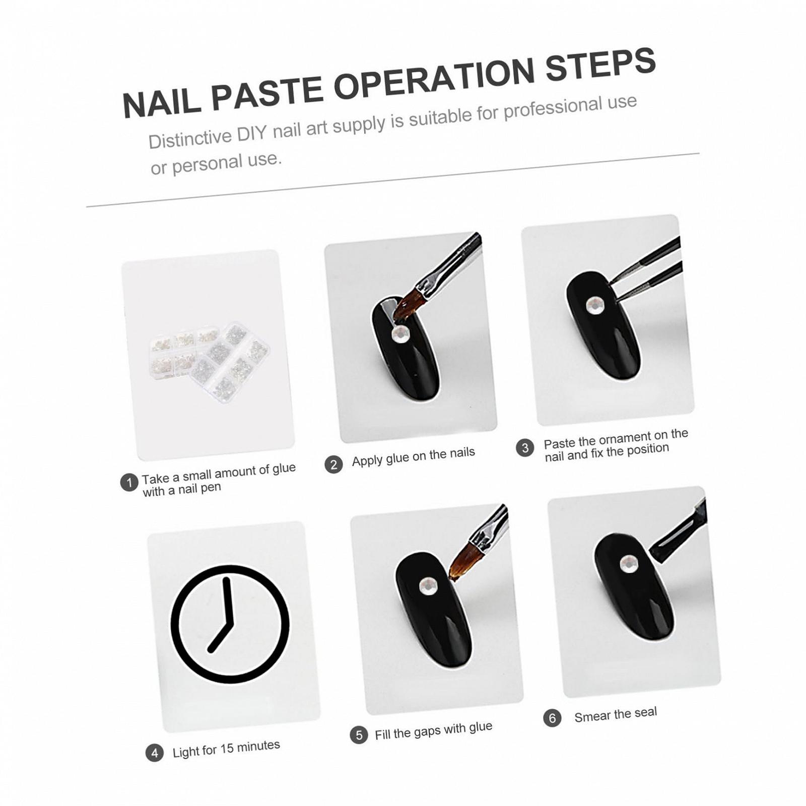 Украшения для ногтей (2 коробки) DIY Аксессуары для маникюра Стразы, фото №4