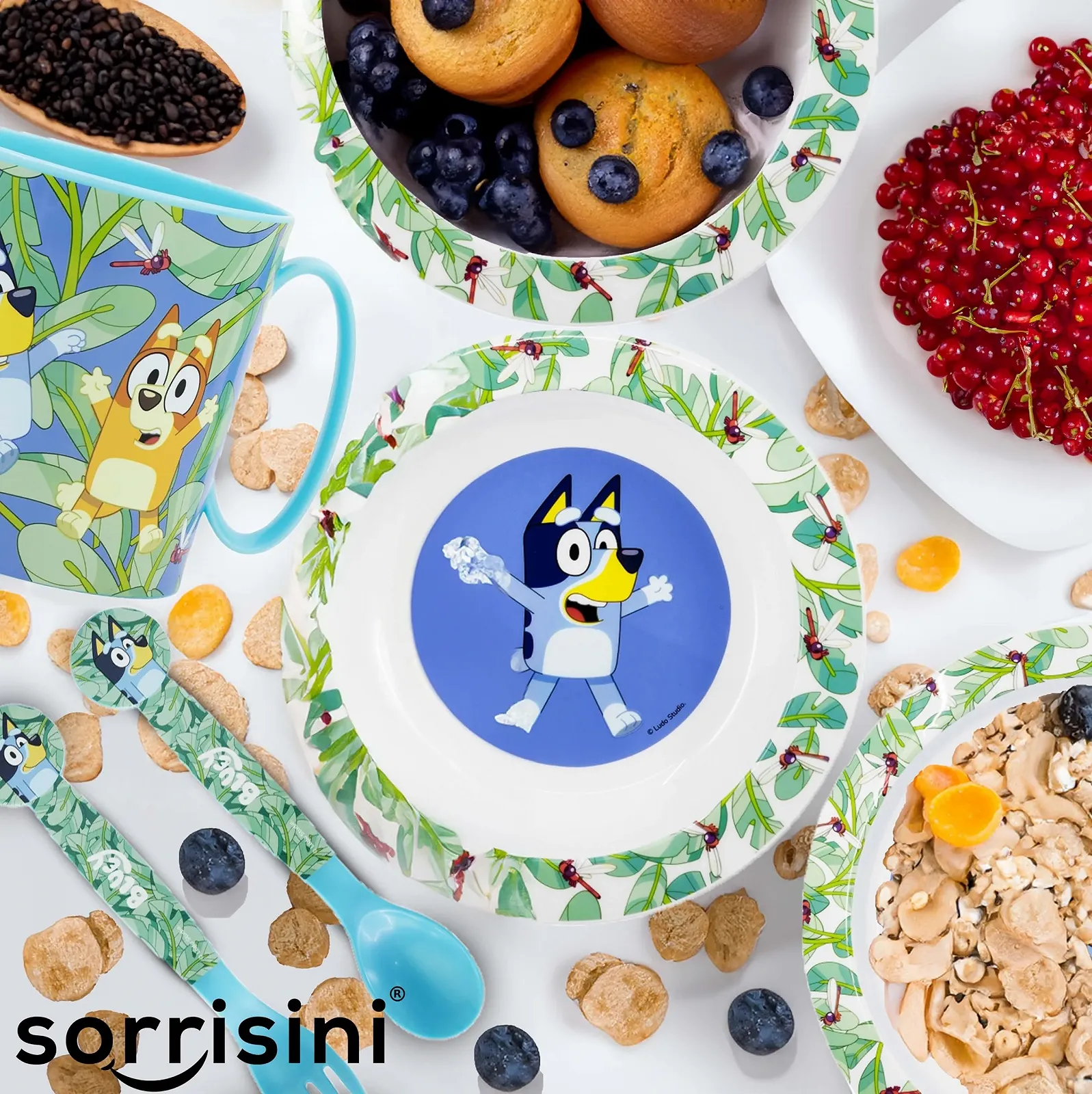 Набор детской посуды Sorrisini Bluey, многоразовый, фото №9 Набор детской посуды Sorrisini Bluey, многоразовый, фото №9