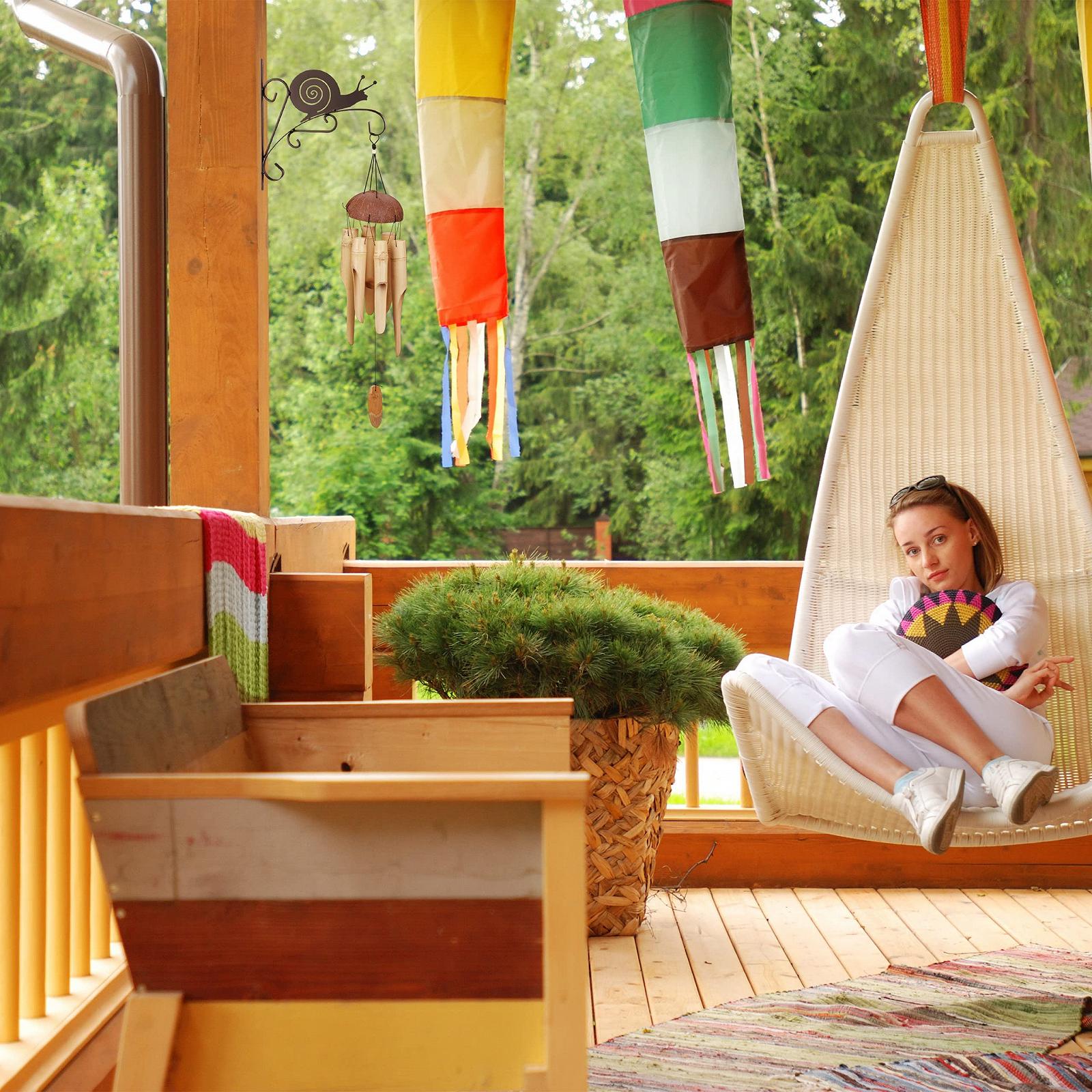 Тримачі для підвісних кошиків Relaxdays Набір 2 шт. Равлики 30 x 30.5 x 2 см залізні Чорний, фото №3