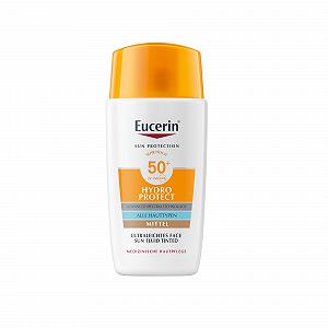 Сонцезахисний флюїд Eucerin Sun Face Hydro Protect Ultralight Sun Fluid Tinted SPF 50+ Medium 50 мл - Фото 1