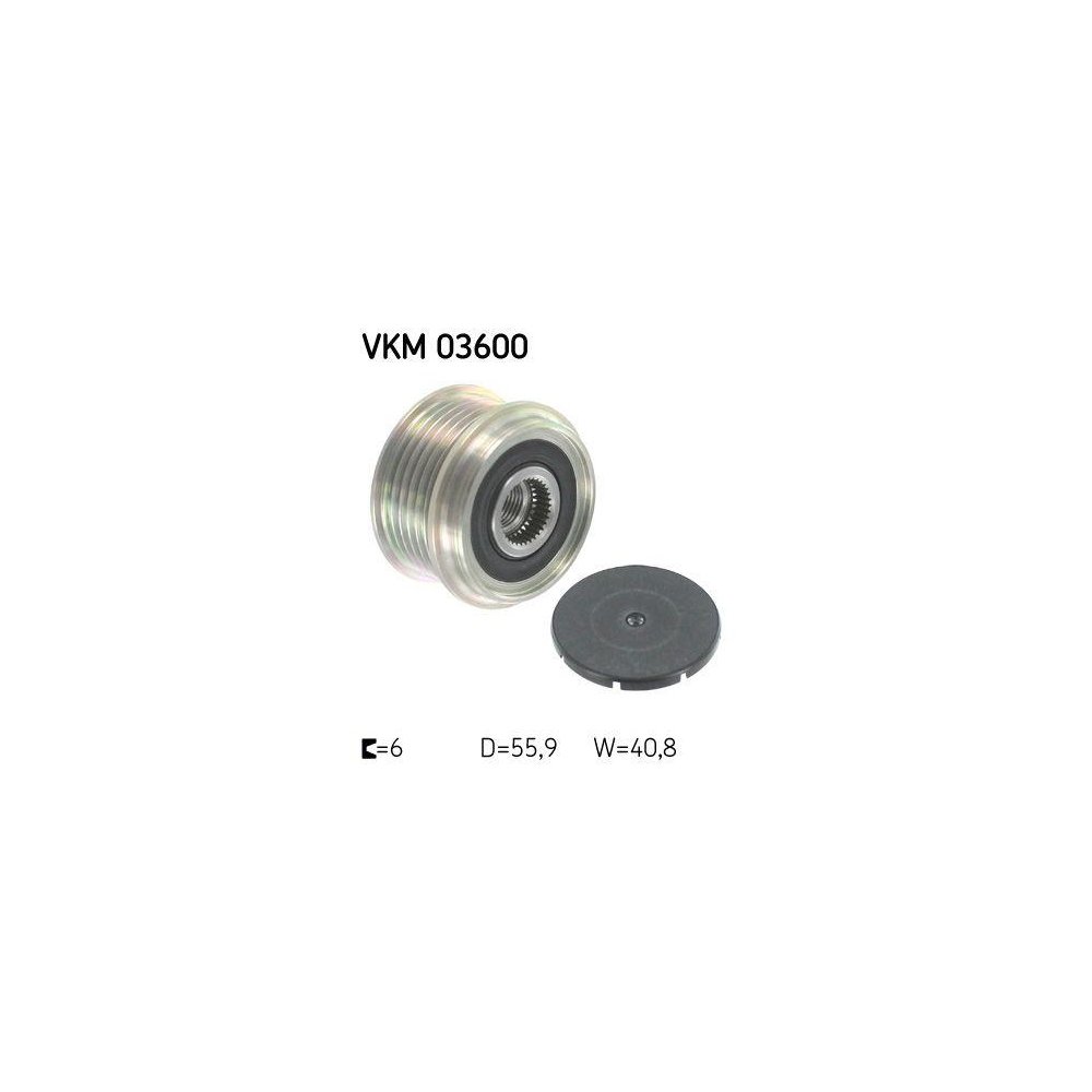 Шкив генератора SKF VKM 03600 для RENAULT VOLVO, фото №1 Шкив генератора SKF VKM 03600 для RENAULT VOLVO, фото №1