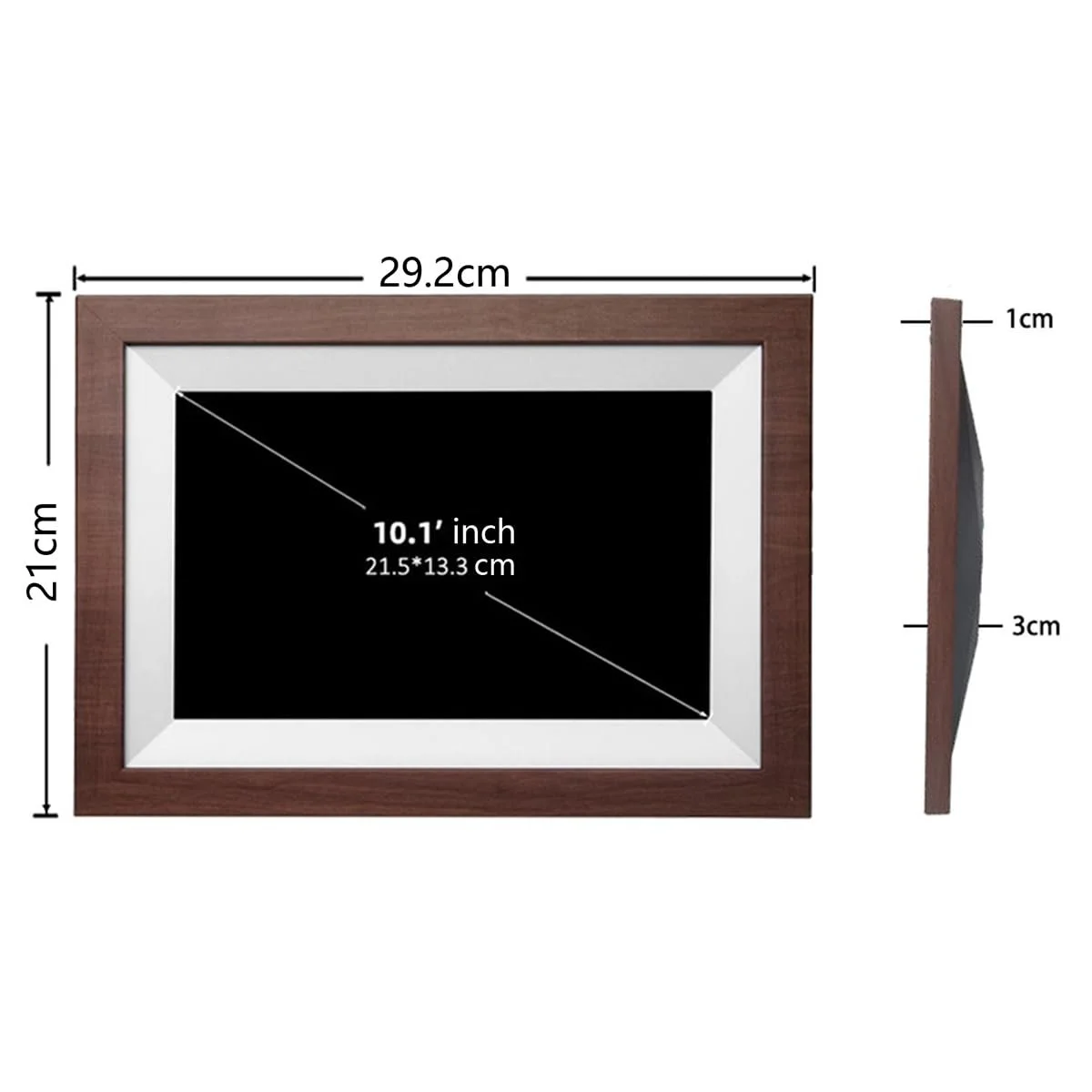 Цифровая фоторамка 10.1 дюйма WiFi 16 ГБ 1280 x 800 IPS Touch Screen Matte Black, фото №7