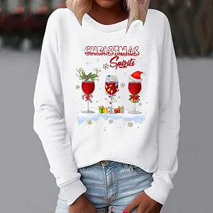 Жіночий Світшот Briskorry Різдвяний светр Різдвяний візерунок synthetic.ua - Фото 1