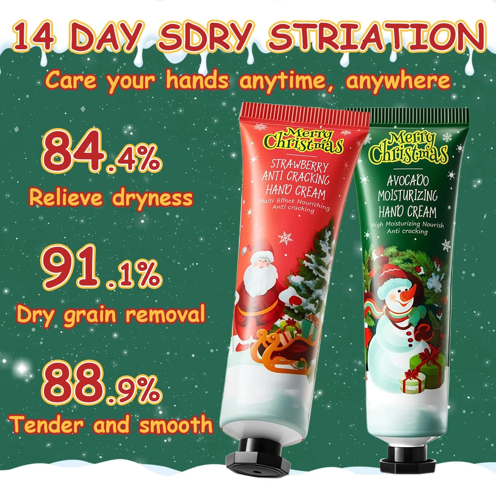 Крем для рук Набір, 5 x 30 г Авокадо, Ківі, Полуниця, Апельсин та Молоко, фото №5