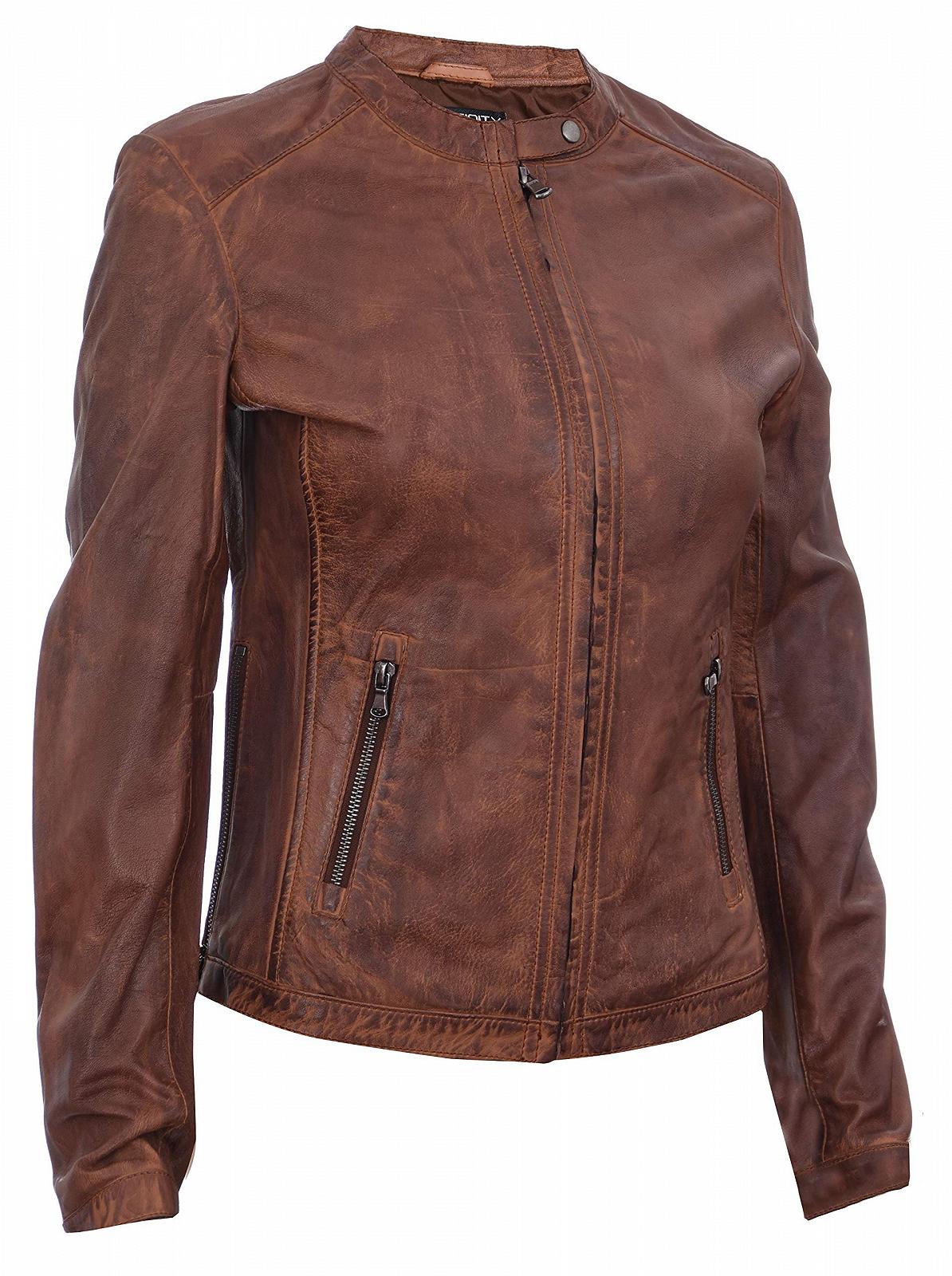 Кожаная куртка Infinity Leather Brando Vintage, женская, для велосипедистов, 100% кожа, цвет - тан, фото №2 Кожаная куртка Infinity Leather Brando Vintage, женская, для велосипедистов, 100% кожа, цвет - тан, фото №2