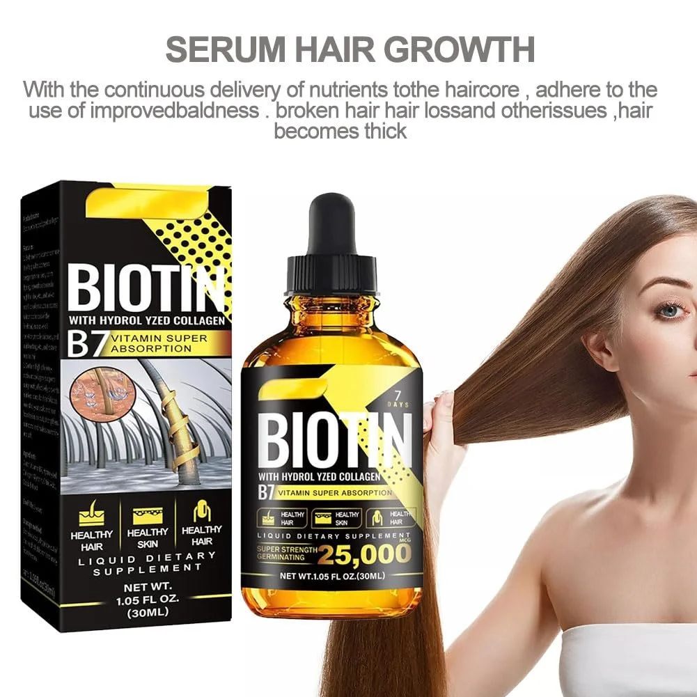 Сироватка для росту волосся, B7 Біотин, 30 мл, для жінок та чоловіків, проти випадіння, фото №6 Сироватка для росту волосся, B7 Біотин, 30 мл, для жінок та чоловіків, проти випадіння, фото №6