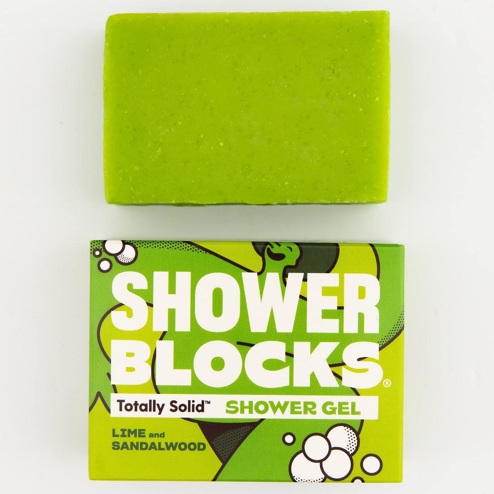 Гель для душу твердий Shower Blocks Lime & Sandalwood зволожувальний веганський без парабенів, фото №2