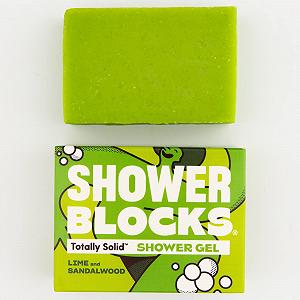 Гель для душу твердий Shower Blocks Lime & Sandalwood зволожувальний веганський без парабенів synthetic.ua - Фото 1