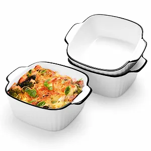 Набір форм для запікання 400 мл 3 шт. кераміка з ручками - Фото 1