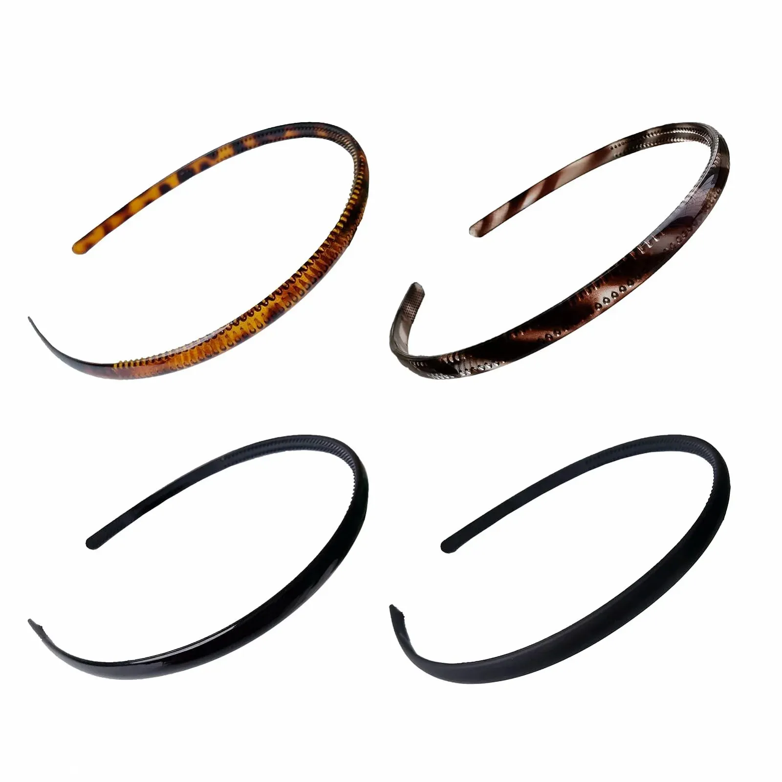 Обруч для волосся пластиковий однотонний з зубцями, фото №1 Обруч для волосся пластиковий однотонний з зубцями, фото №1