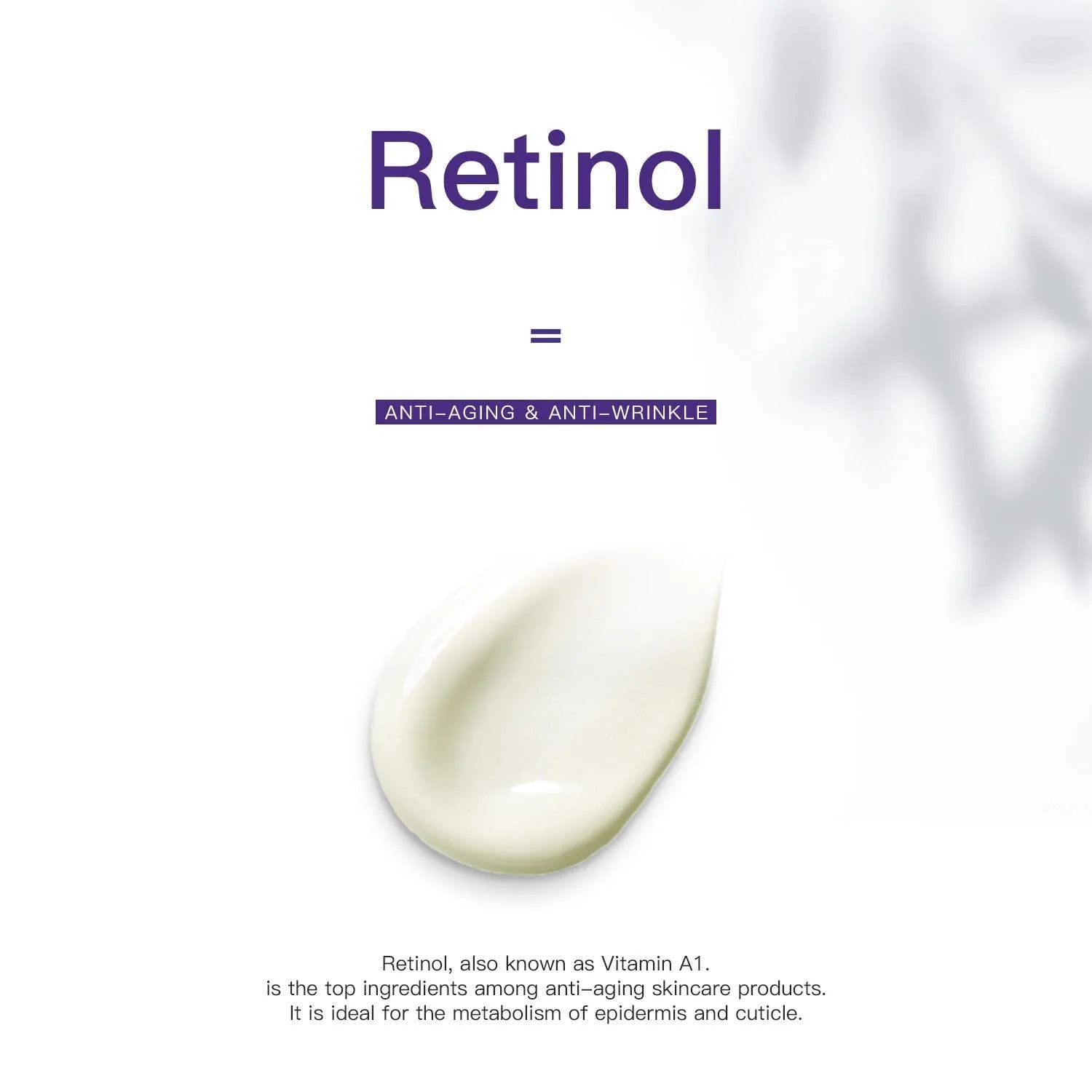 Крем для обличчя та шкіри навколо очей Retinol Anti-Wrinkle Essence денний та нічний з гіалуроновою кислотою та вітаміном Е, фото №2