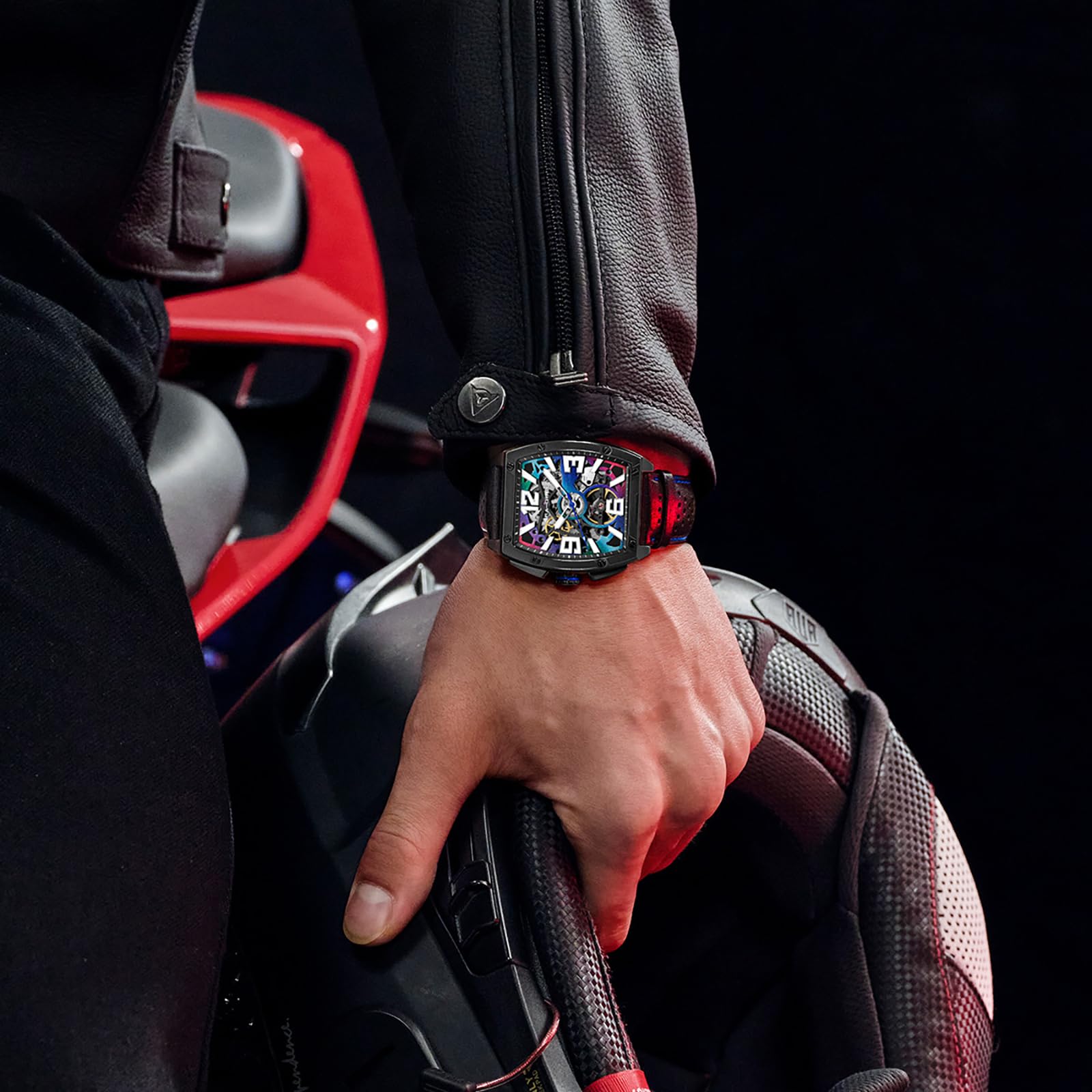 Годинник SEA-GULL 849.97.6166HK На шкіряний ремінець Чорний, фото №7