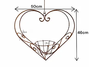 Подвесная корзина Patina Сердце 50 x 46 см металлическая винтажная ржавая патина цена на synthetic.ua - Фото 1 Подвесная корзина Patina Сердце 50 x 46 см металлическая винтажная ржавая патина synthetic.ua - Фото 1