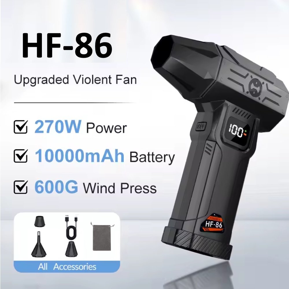 Турбовентилятор Violent HF-86 Turbo Jet Fan 150000 RPM з екраном Black, фото №1