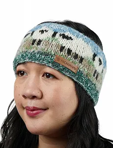 Женские шерстяные/мохеровые наушники с подкладкой из флиса шерпа, вязаные вручную synthetic.ua - Фото 1