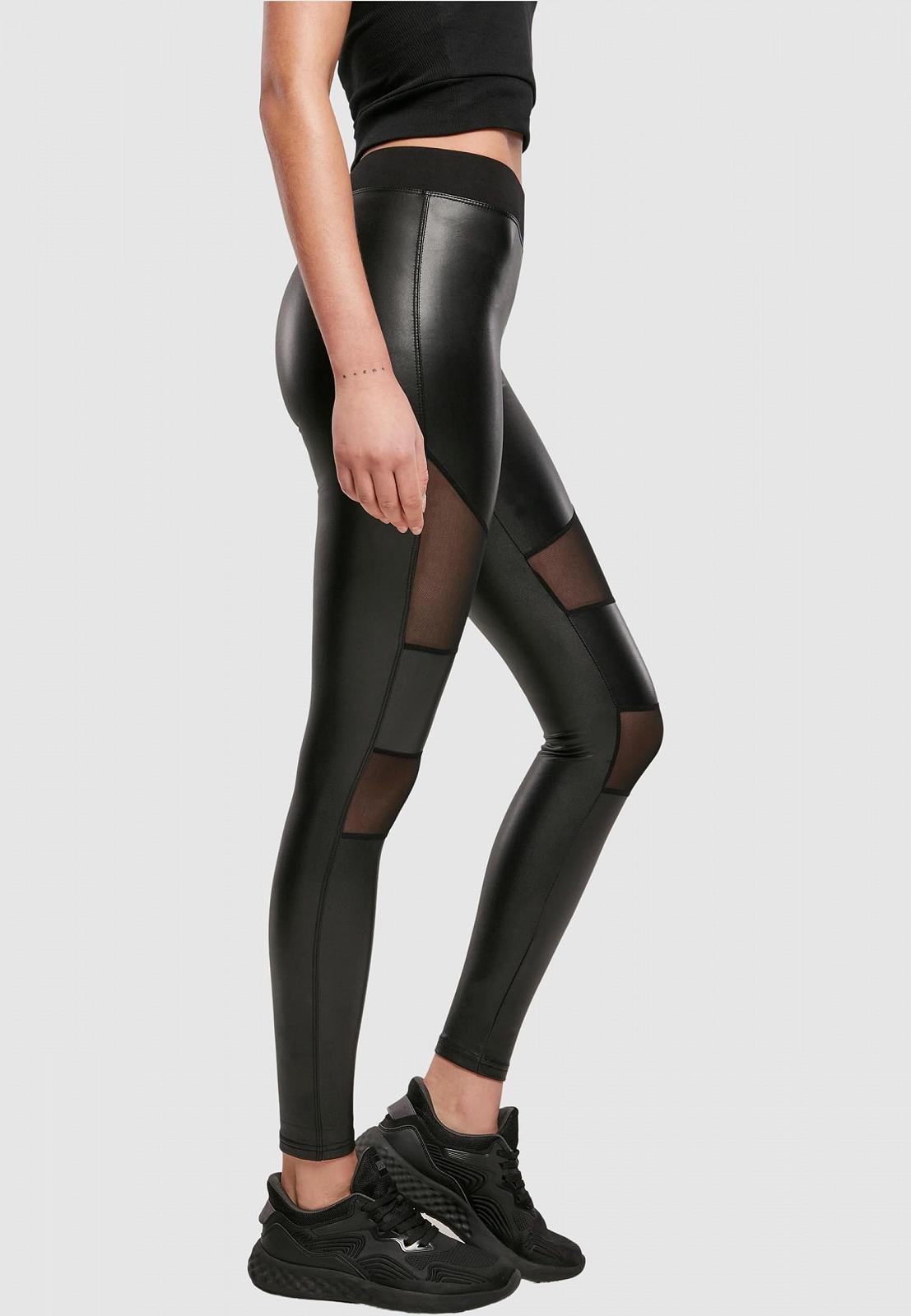 Леггинсы Urban Classics Tech Mesh Faux Leather Женские, фото №10