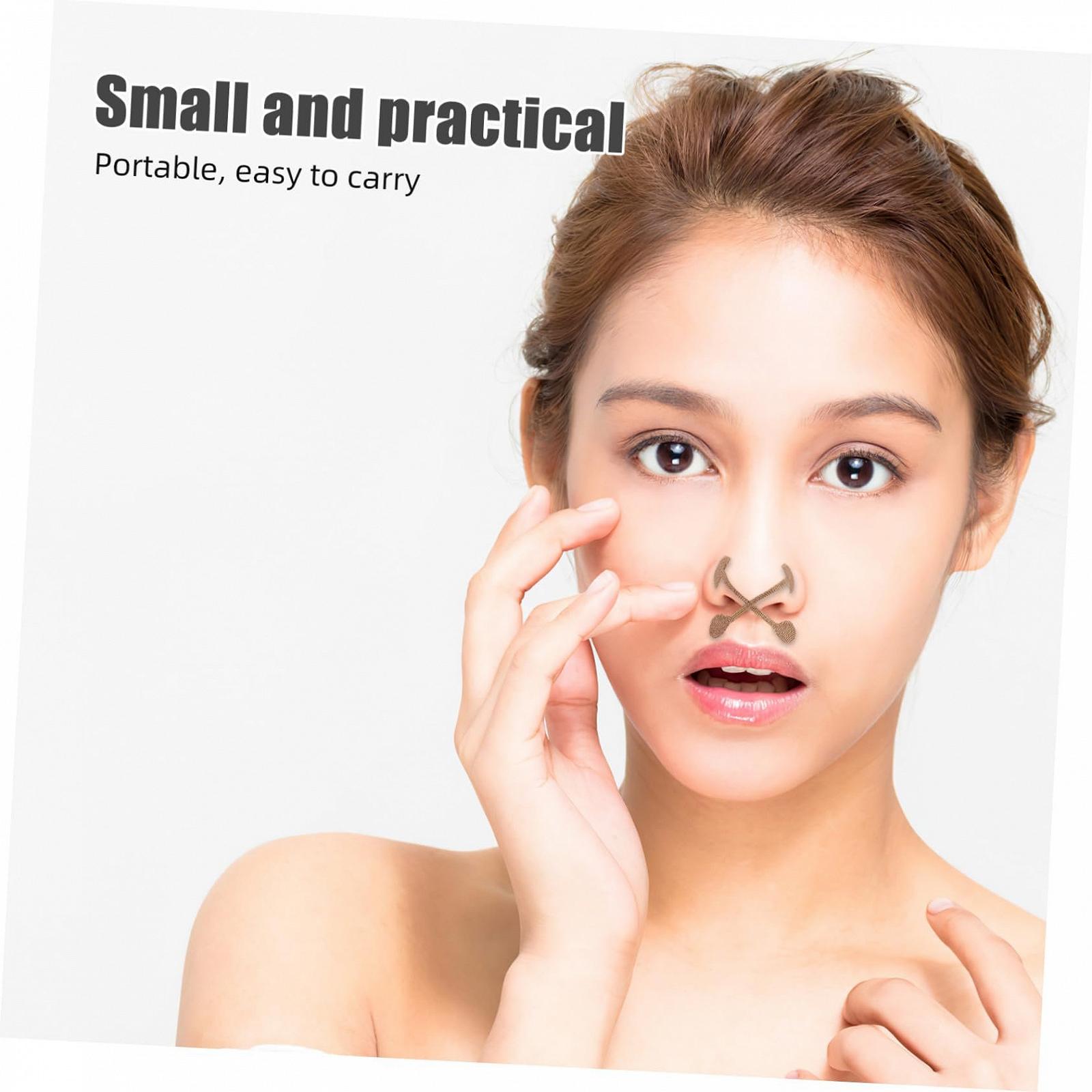 Смужки для корекції крил носа, 10 штук, самоклеючі, еластичні, м'які, комфортні для покращення форми носа та зменшення широких ніздрів для щоденного використання, фото №6