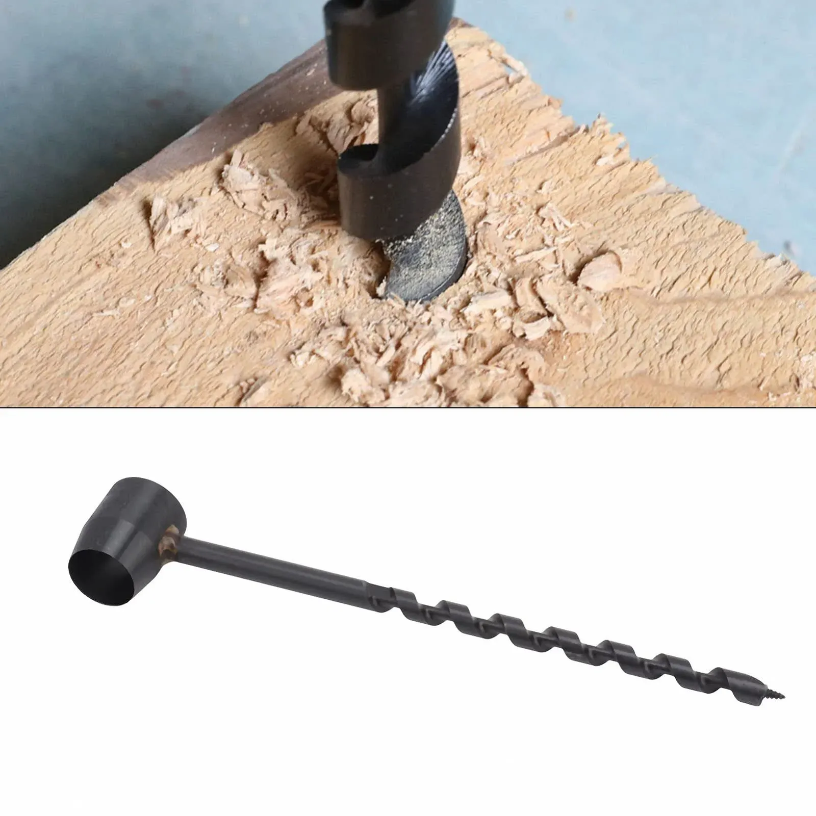 Інструмент для виживання Bushcraft, вуглецева сталь, висока твердість, ручний бур Bushcraft, ручний дриль для Bushcraft та кемпінгу, 10-230 мм, фото №3