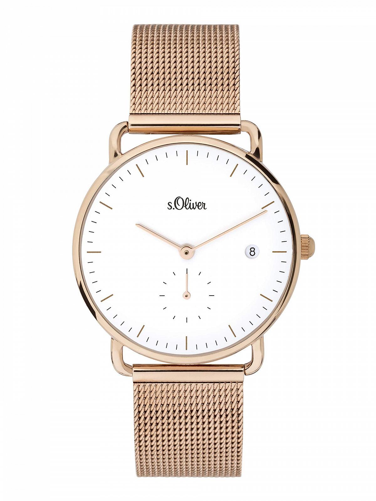 Часы s.Oliver Женские Аналоговые Кварцевые SO-3713-MQ Ремешок из нержавеющей стали, фото №1