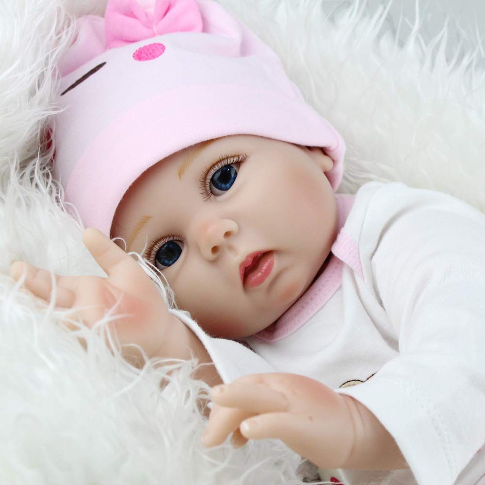 Лялька Scnbom 22 inch 55 cm Reborn Baby Girl Силіконова Лялька Як Справжній Маля З Реалістичними Очима Хлопчик, фото №4