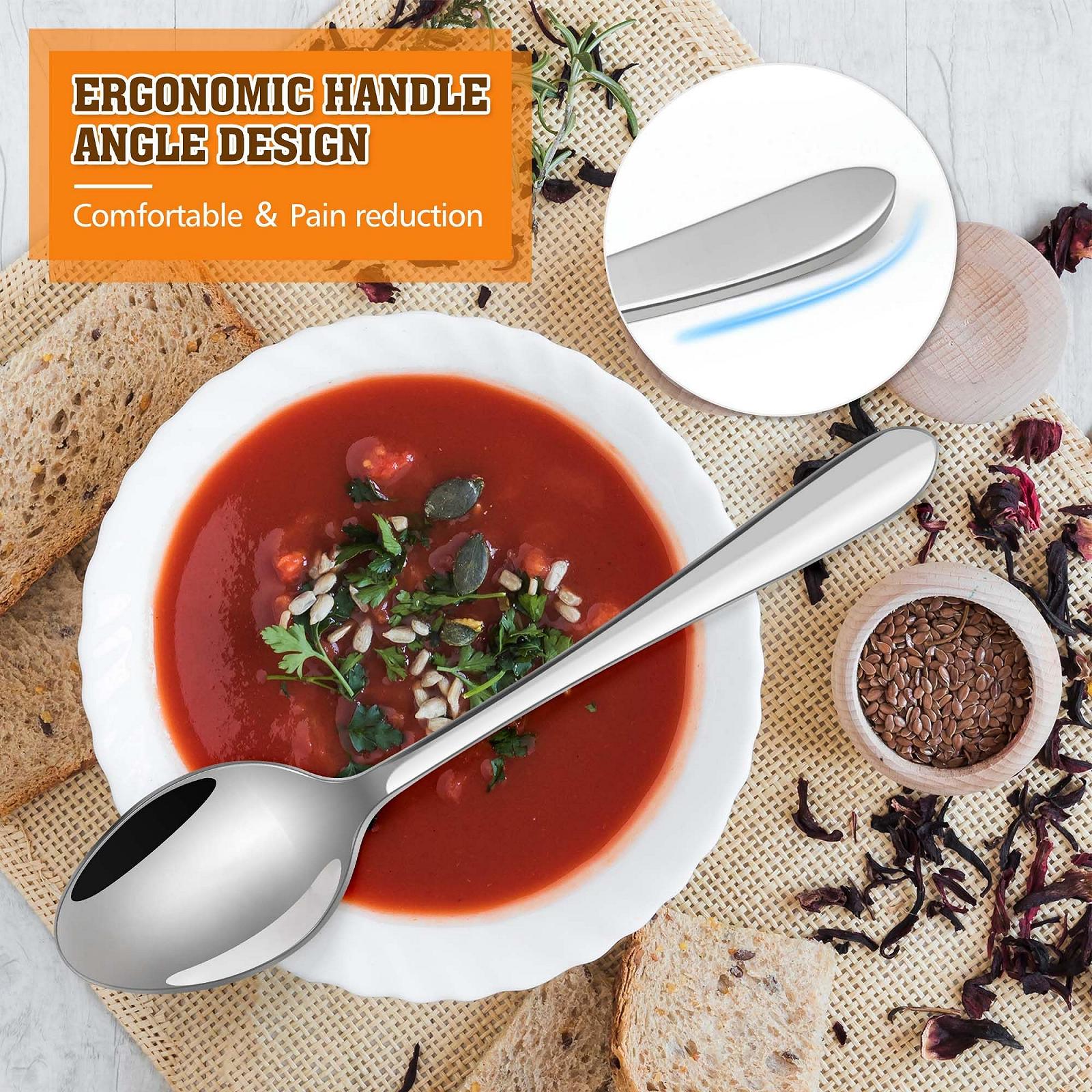 Набор столовых приборов Tieplis, 32 предмета: ножи, вилки, ложки из нержавеющей стали на 8 персон, с зеркальной полировкой, фото №4 Набор столовых приборов Tieplis, 32 предмета: ножи, вилки, ложки из нержавеющей стали на 8 персон, с зеркальной полировкой, фото №4