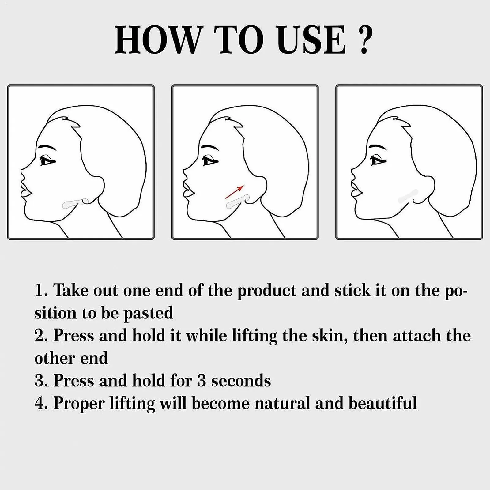 Стрічка для підтяжки обличчя 100 шт, фото №5