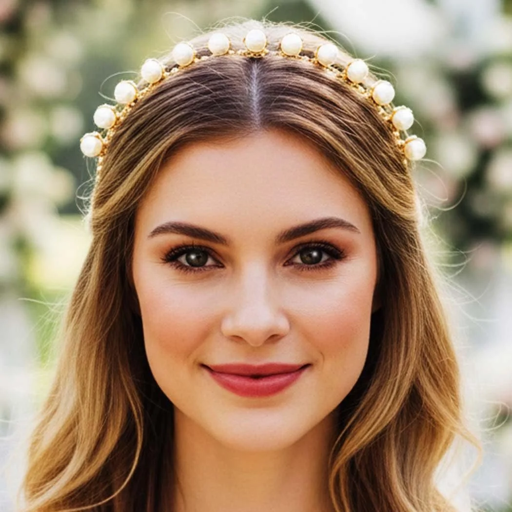 Обруч Reaky Перли Золото Вінтажний, фото №7