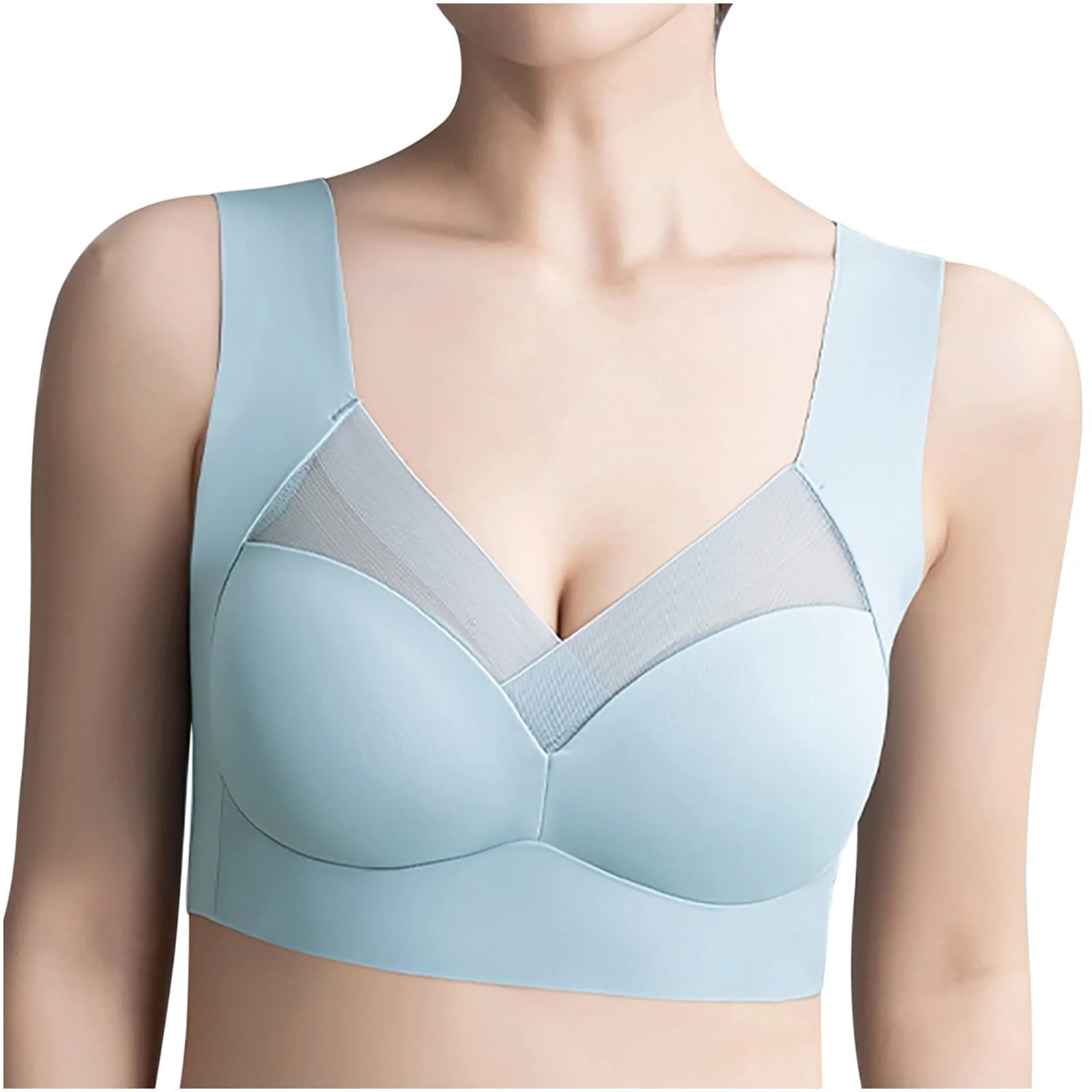 Бюстгальтер-минимайзер без косточек кружевной бесшовный Push Up Cotton Invisible Support, фото №1 Бюстгальтер-минимайзер без косточек кружевной бесшовный Push Up Cotton Invisible Support, фото №1