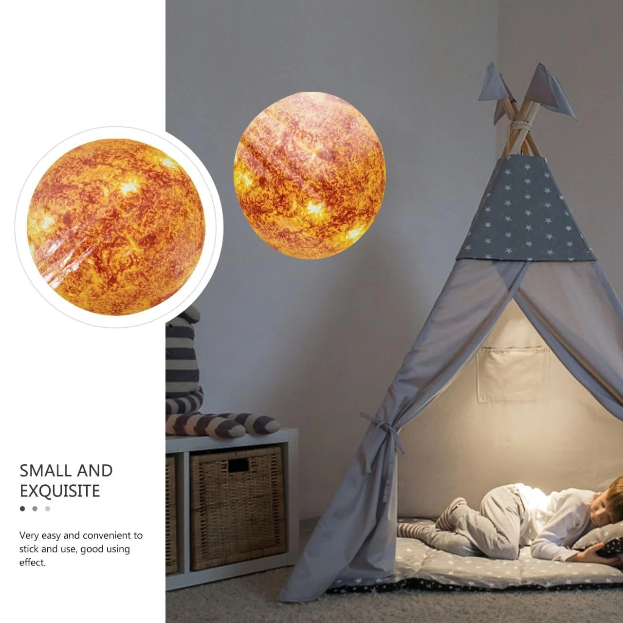 Наклейка на стіну PRETYZOOM Сонце та планети ПВХ, фото №5