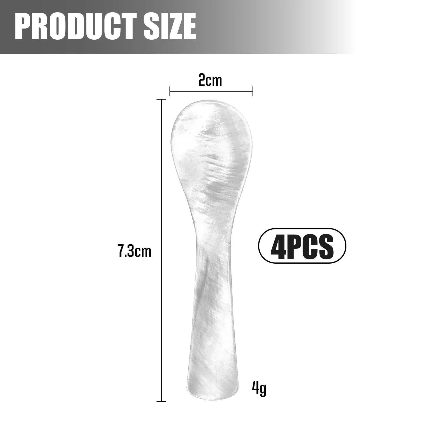 Набор из 4 ложек для мисок Creative Tableware, кухонные инструменты, аппликаторы для обмакивания, десертные ложки, фото №2