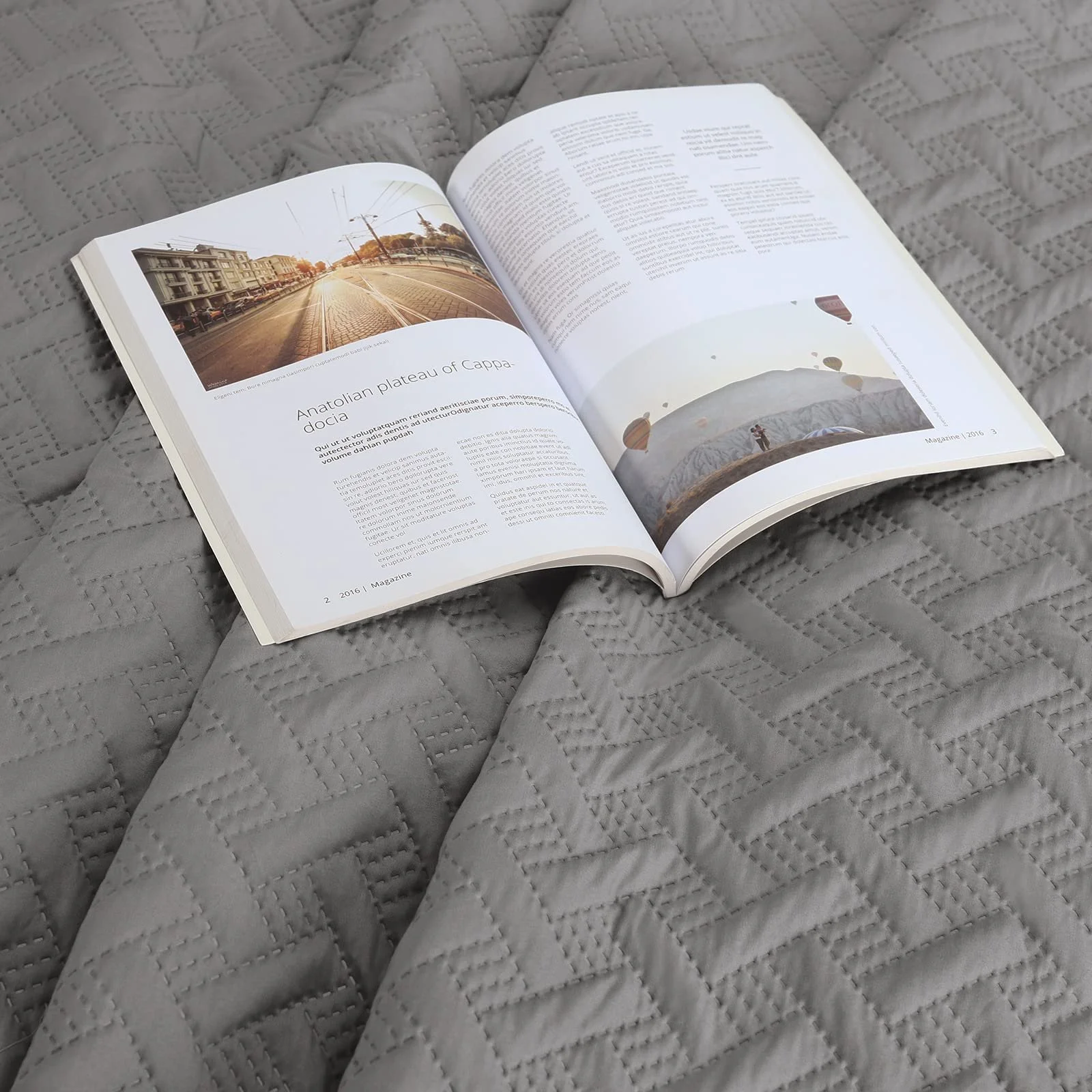 Покривало WOLTU, 170 x 210 см, темно-сірий і світло-сірий клаптиковий двосторонній дизайн, фото №3