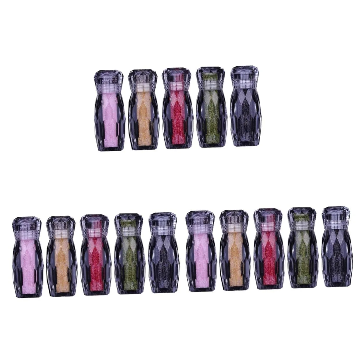 Бисер для ногтей FRCOLOR Аксессуары для маникюра DIY Украшения для ногтей Бриллианты для ногтей Икра для ногтей 3D Наклейки для ногтей Радужный блеск для ногтей Сахарные бусины Стеклянные кристаллы, пачка из 15 штук, фото №1