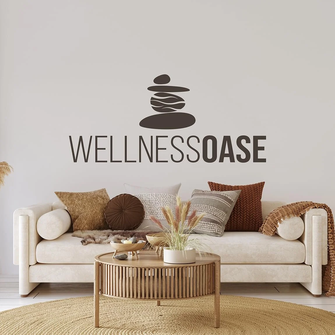 Наклейка на стіну tjapalo Wellness Oasis Stones Водостійка Чорна 100 x 46 см, фото №4