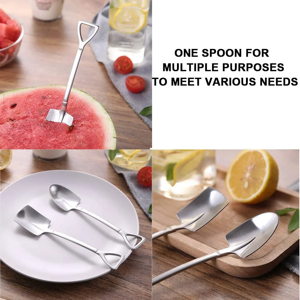 Ложка-лопатка з нержавіючої сталі для кави, чаю, цукру, для змішування, фото №5