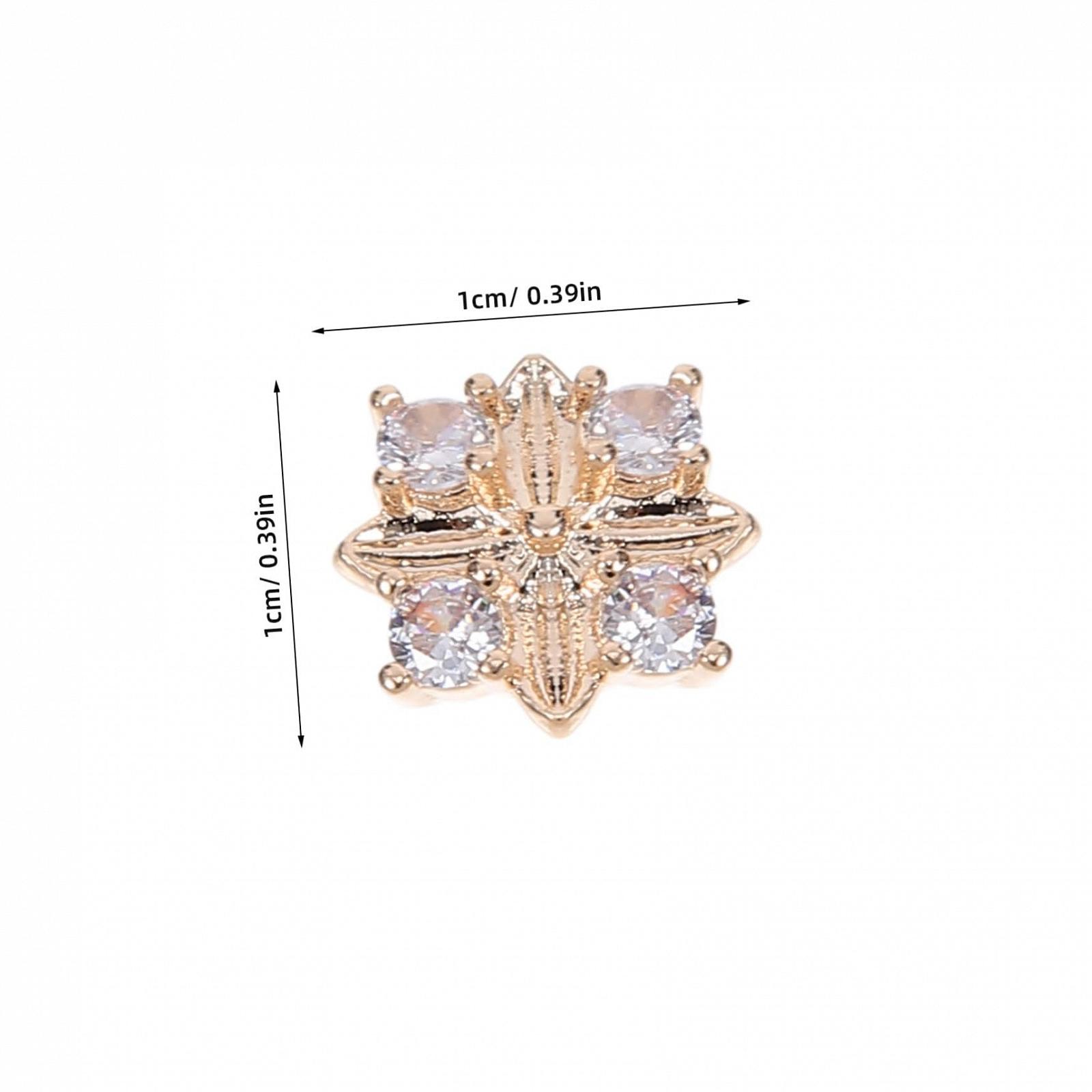 Металлические подвески для ногтей со стразами Vintage для маникюра, 12 шт., фото №4