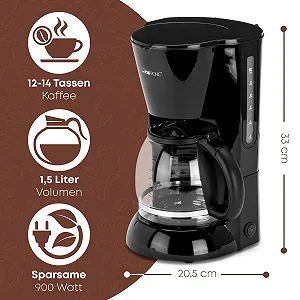 Капельная кофеварка Clatronic KA 3473 900 Вт Черная synthetic.ua - Фото 1