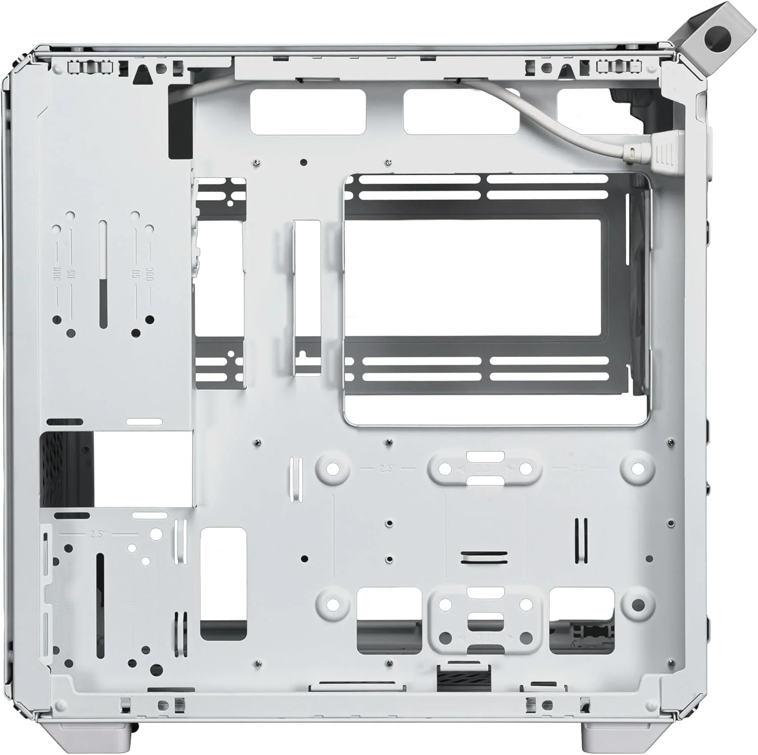 Корпус Cooler Master Qube 500 Flatpack / Без БП / EATX / USB Type-C / Стекло / Белый, фото №7