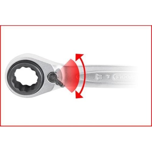 Ключ накидний двосторонній з тріскачкою KS TOOLS 503.4565, фото №5