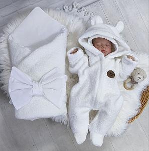 Конверт для новонародженого та людина демісезон Тедді молочний (А00060) - Фото 1